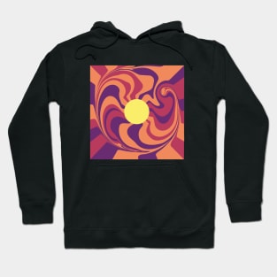 groovy patterns, Abstract background of rainbow groovy Wavy Line design in 1970s Hippie Retro style Hoodie
